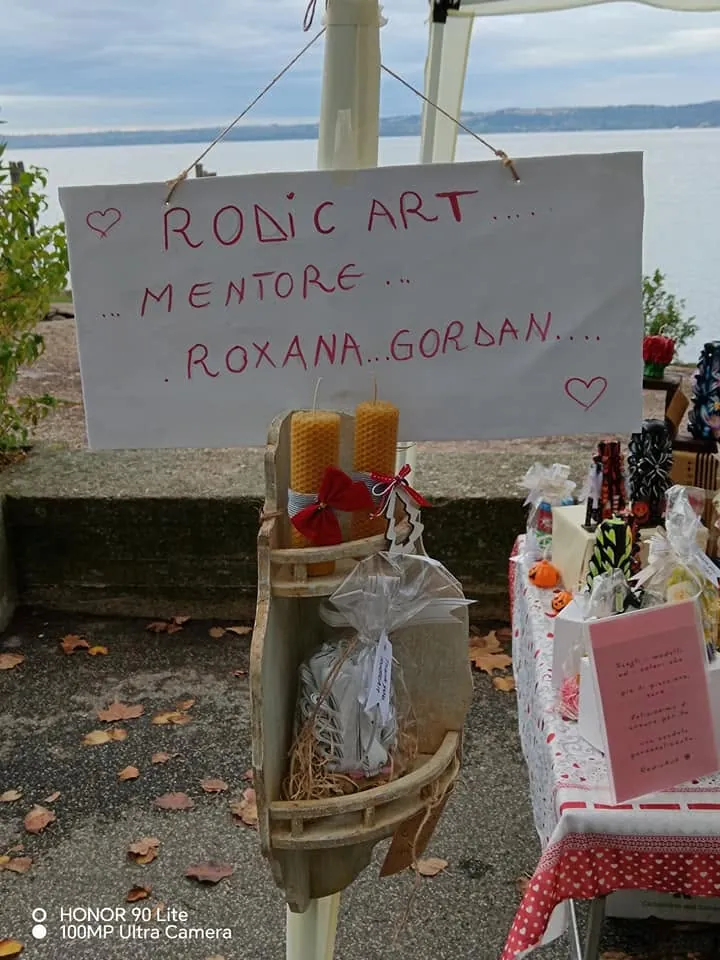 Il cartello Rodicart allo stand